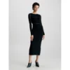 Calvin Klein Sheer Detail Knitted Dress -Deals Pristine Chic Store 31254303 xxl