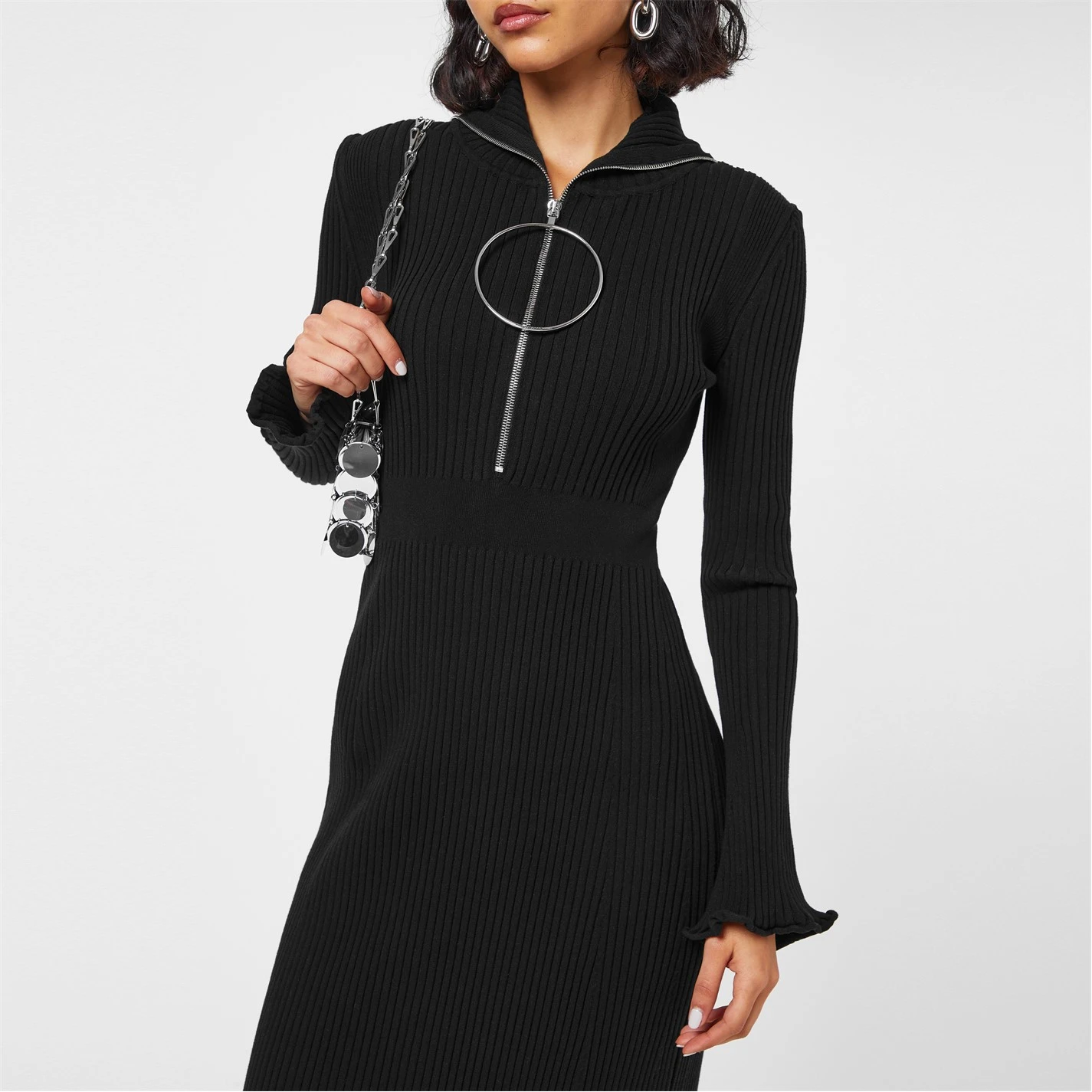 Black Zip Dress 6 Black Zip Dress - Image 4