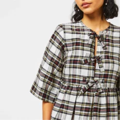 Ganni Check Ribbon Mini Dress -Deals Pristine Chic Store 32826404 xxl a2