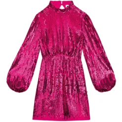 RIXO Sequinned Lara Mini Dress