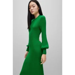 Hugo Midi Knitwear Dress With Rear Cut Out -Deals Pristine Chic Store 32838615 xxl a2