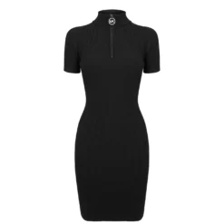 MICHAEL Michael Kors Ribbed Logo Tape Sweater Dress