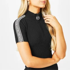 MICHAEL Michael Kors Ribbed Logo Tape Sweater Dress -Deals Pristine Chic Store 33852103 xxl a3