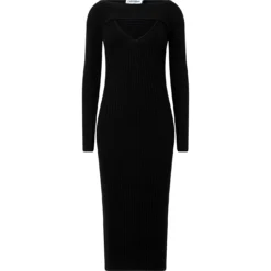 Calvin Klein SOFT WOOL RIB LAYERED KNIT DRESS