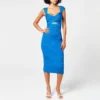 SELF PORTRAIT Ribbed Crossover Dress