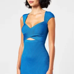 SELF PORTRAIT Ribbed Crossover Dress 10 SELF PORTRAIT Ribbed Crossover Dress -Deals Pristine Chic Store 51336118 xxl a3