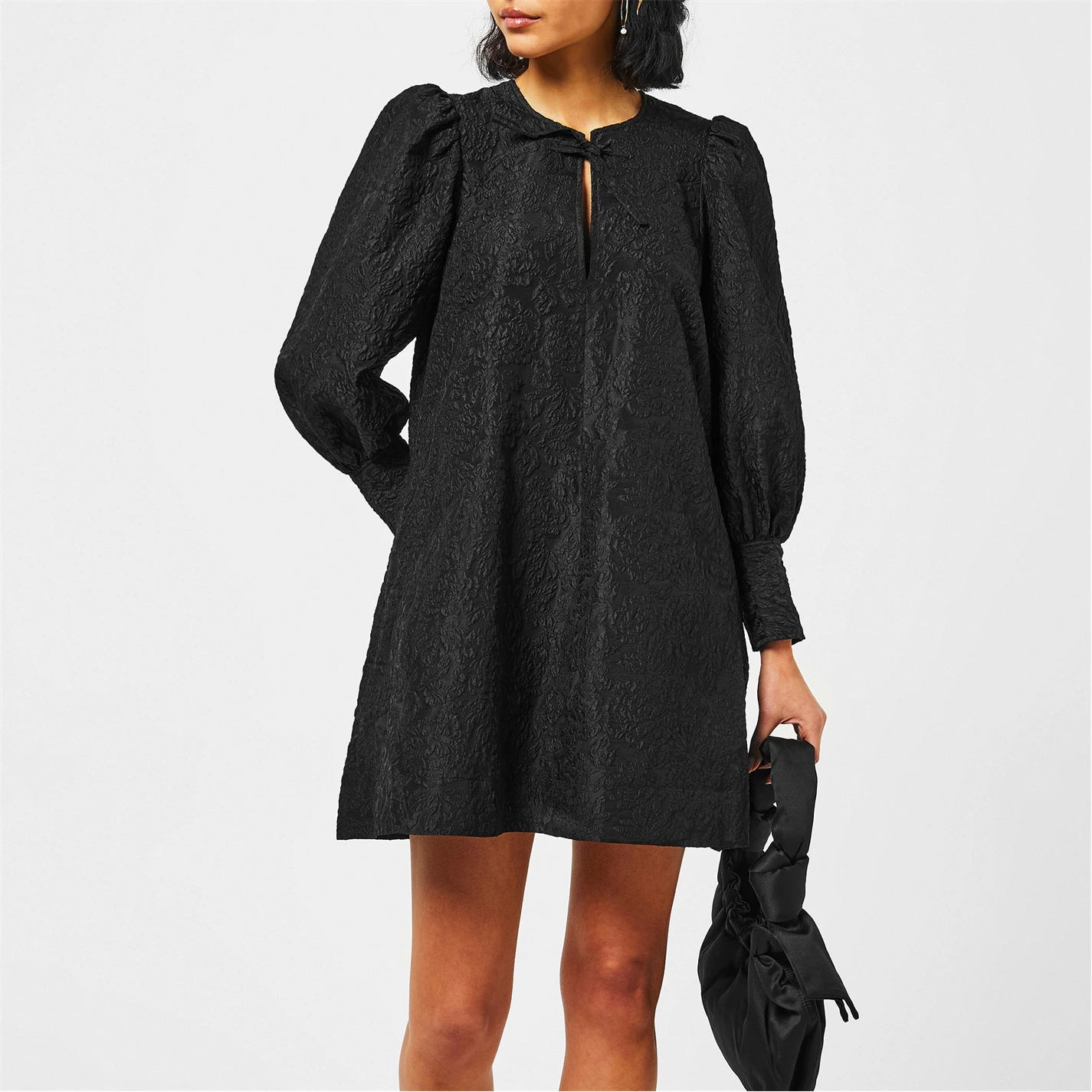 Ganni Jacquard Organza Mini Dress