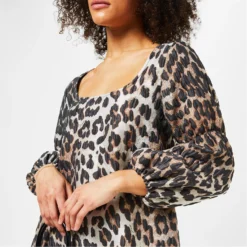 Ganni Leopard Jacquard Mini Dress -Deals Pristine Chic Store 56049299 xxl a2