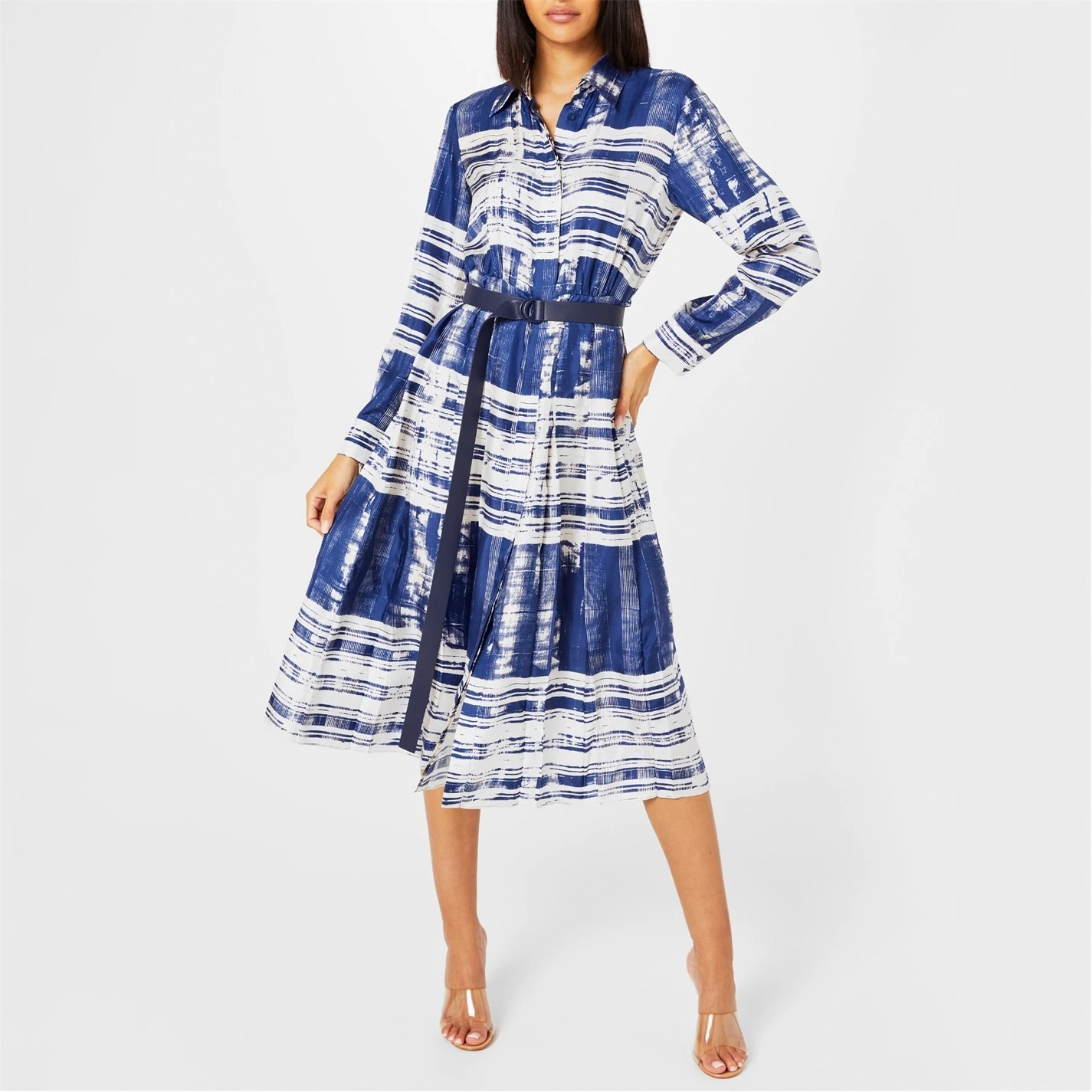 Striped Belted Dress 4 Striped Belted Dress - Image 2