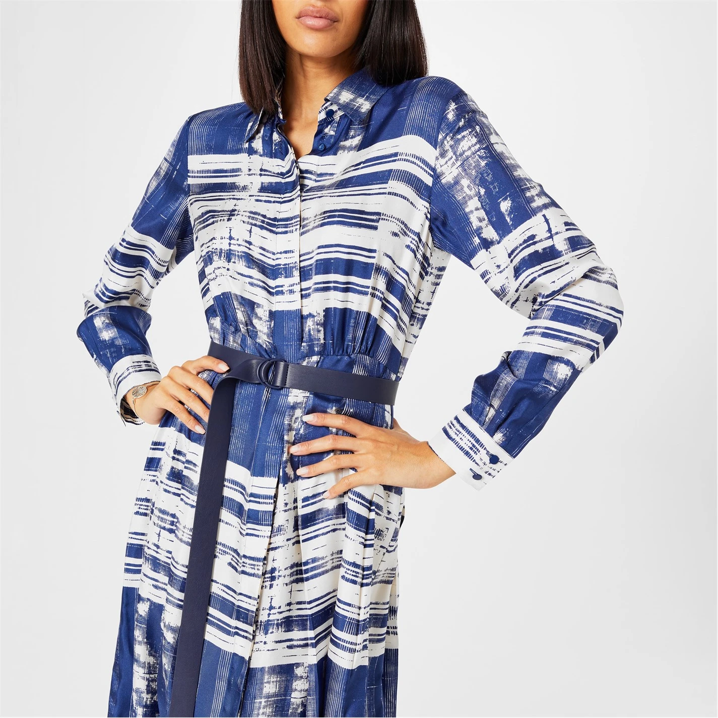 Striped Belted Dress 6 Striped Belted Dress - Image 4