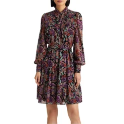 Dialata Floral Belted Day Dress