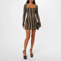 Boat Neck Mini Dress With Scoop Back -Deals Pristine Chic Store 62659403 xxl a1