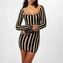 Boat Neck Mini Dress With Scoop Back -Deals Pristine Chic Store 62659403 xxl a3