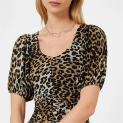 Ganni Ruched Mesh Mini Dress 8 Ganni Ruched Mesh Mini Dress -Deals Pristine Chic Store 63346205 xxl a2