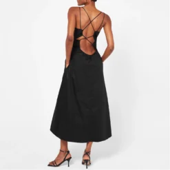 FRAME Tie Back Midi Dress -Deals Pristine Chic Store 64966803 xxl a2