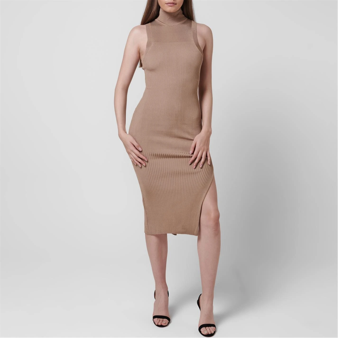 GOOD AMERICAN Plaited Rib Midi Dress 4 GOOD AMERICAN Plaited Rib Midi Dress - Image 2