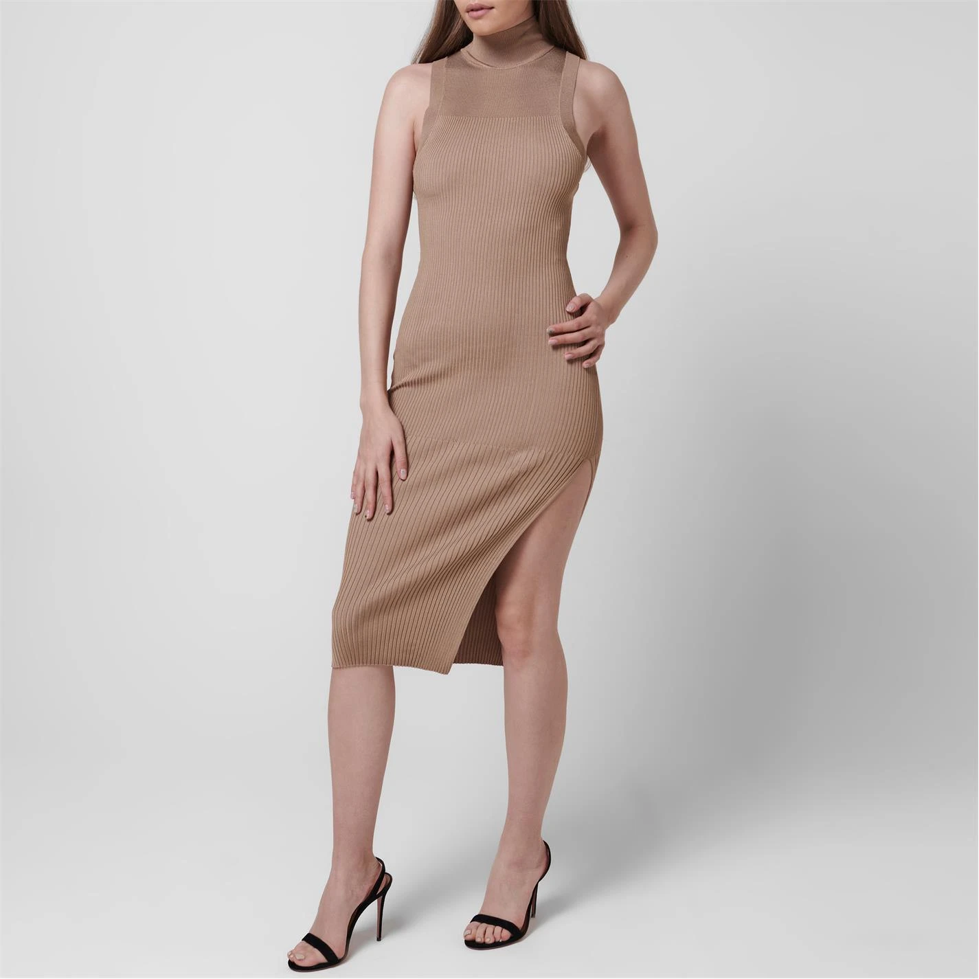 GOOD AMERICAN Plaited Rib Midi Dress 5 GOOD AMERICAN Plaited Rib Midi Dress - Image 3