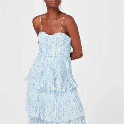 SELF PORTRAIT Metallic Floral Tiered Midi Dress -Deals Pristine Chic Store 65203099 xxl a3