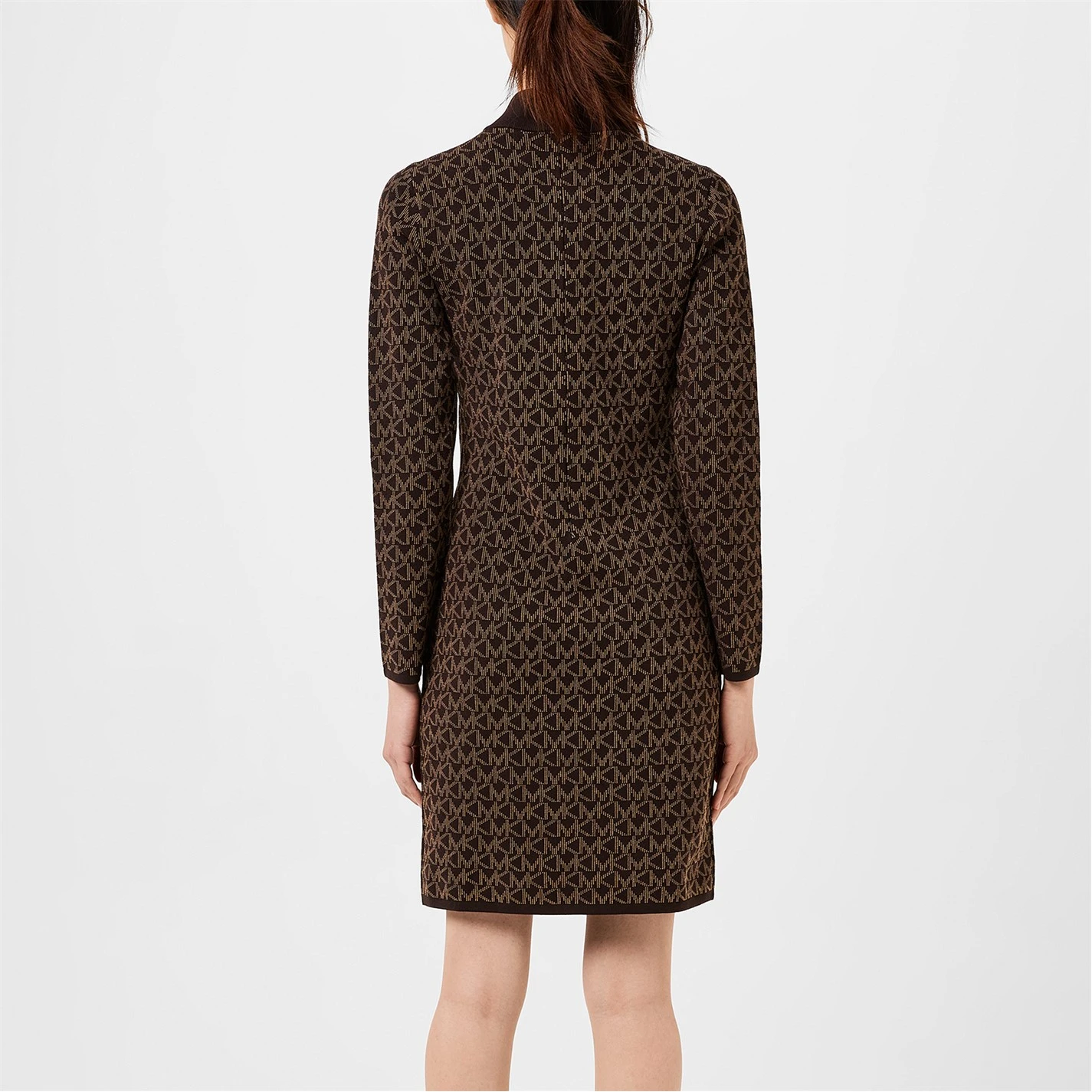 MICHAEL Michael Kors Logo Jacquard Funnel Neck Dress 5 MICHAEL Michael Kors Logo Jacquard Funnel Neck Dress - Image 3