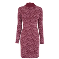 MICHAEL Michael Kors Logo Jacquard Funnel Neck Dress 17 MICHAEL Michael Kors Logo Jacquard Funnel Neck Dress -Deals Pristine Chic Store 65698008 xxl