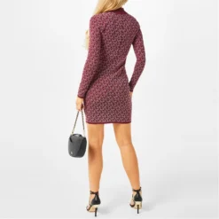 MICHAEL Michael Kors Logo Jacquard Funnel Neck Dress 19 MICHAEL Michael Kors Logo Jacquard Funnel Neck Dress -Deals Pristine Chic Store 65698008 xxl a2