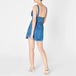 SELF PORTRAIT Bow Denim Mini Dress -Deals Pristine Chic Store 65831818 xxl a1