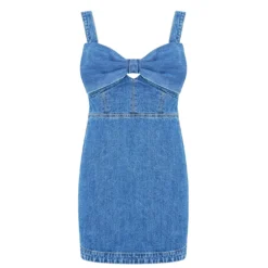 SELF PORTRAIT Bow Denim Mini Dress -Deals Pristine Chic Store 65831818 xxl a10