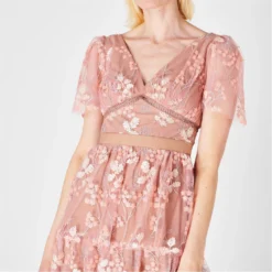 SELF PORTRAIT Flower Mesh Tiered Midi Dress -Deals Pristine Chic Store 65846906 xxl a3