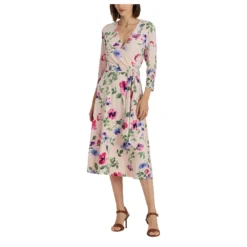 Floral Surplice Jersey Dress -Deals Pristine Chic Store 65946806 xxl a3