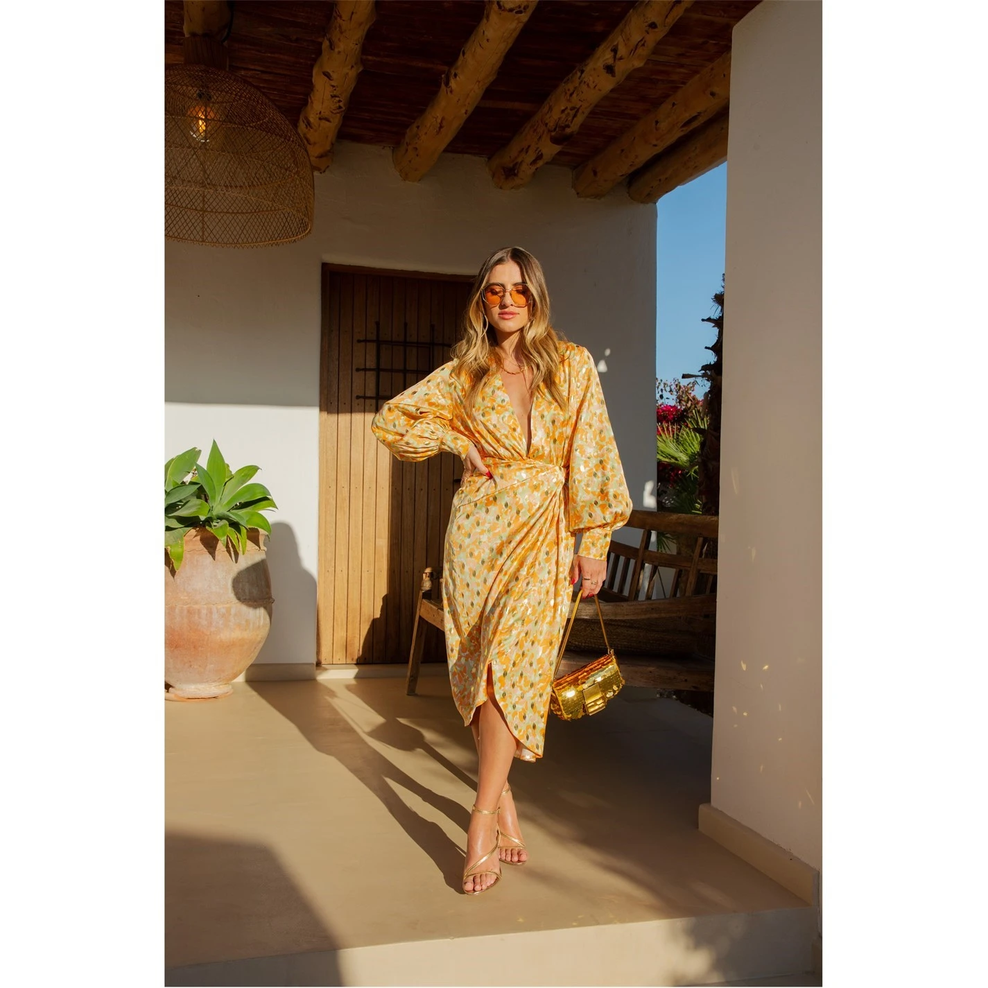 NEVER FULLY DRESSED Gold Fleck Midi Vienna Dress 8 NEVER FULLY DRESSED Gold Fleck Midi Vienna Dress - Image 6