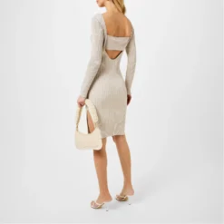 Calvin Klein ICONIC RIB OPEN BACK DRESS -Deals Pristine Chic Store 67685102 xxl a2