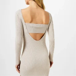 Calvin Klein ICONIC RIB OPEN BACK DRESS -Deals Pristine Chic Store 67685102 xxl a3