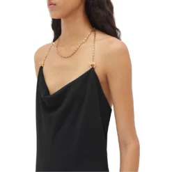 Bottega Veneta Viscose Mini Dress With Chain Detail -Deals Pristine Chic Store 68390403 xxl a4